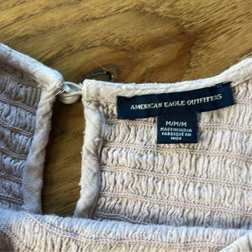 American Eagle Outfitters Light Pink Bell Sleeve Blouse - Picture 3 of 4